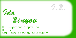 ida minyov business card
